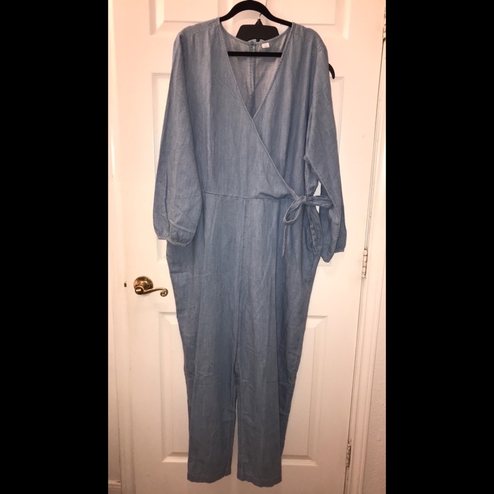 Chambray blue jumpsuit
